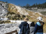 Girls at Mammoth Hot Springs