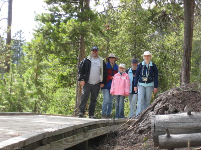 Family at Upper Geyser Basin