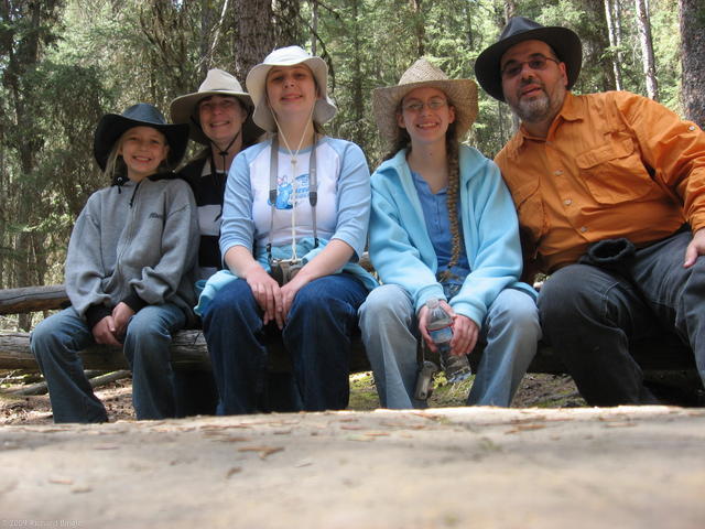 Family at Johnston Canyon