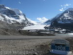 Extent of Athabasca Glacier in 1908