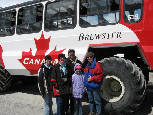 Family at Athabasca Glacier