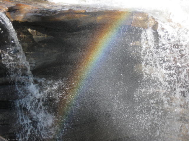 Rainbow in Athabasca Falls