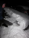 Digging out commuters' cars...