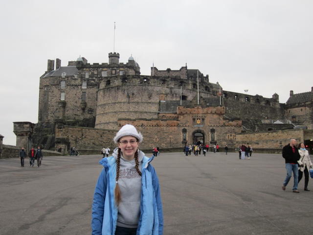 Ashley at Edinburgh Castle in Edinburgh, Scotland